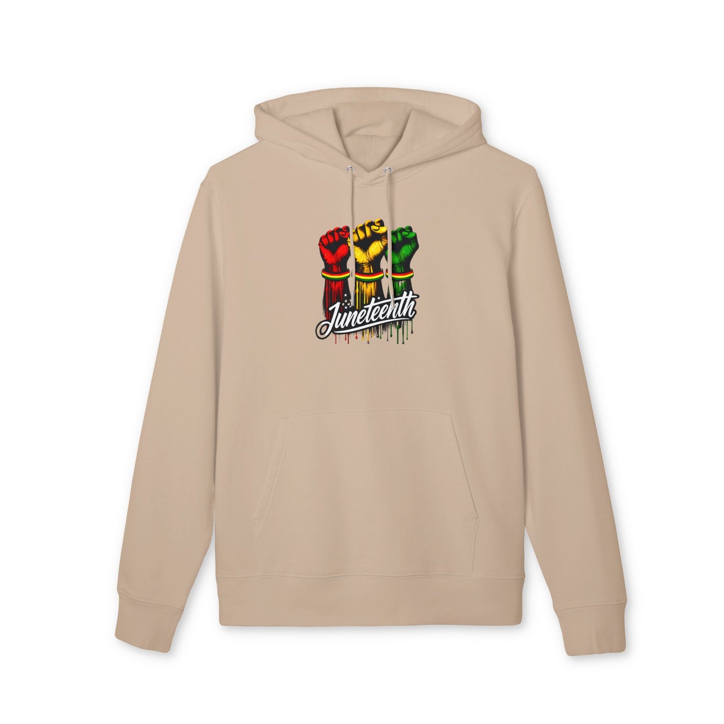 Juneteenth Raised Fists Hoodie — Black History Celebration Pullover