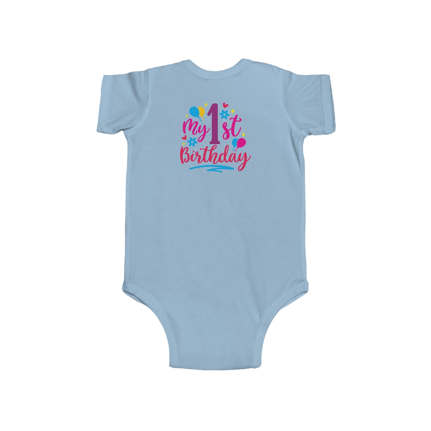 Baby Bodysuit — "My 1st Birthday" Colorful First Birthday Infant Onesie