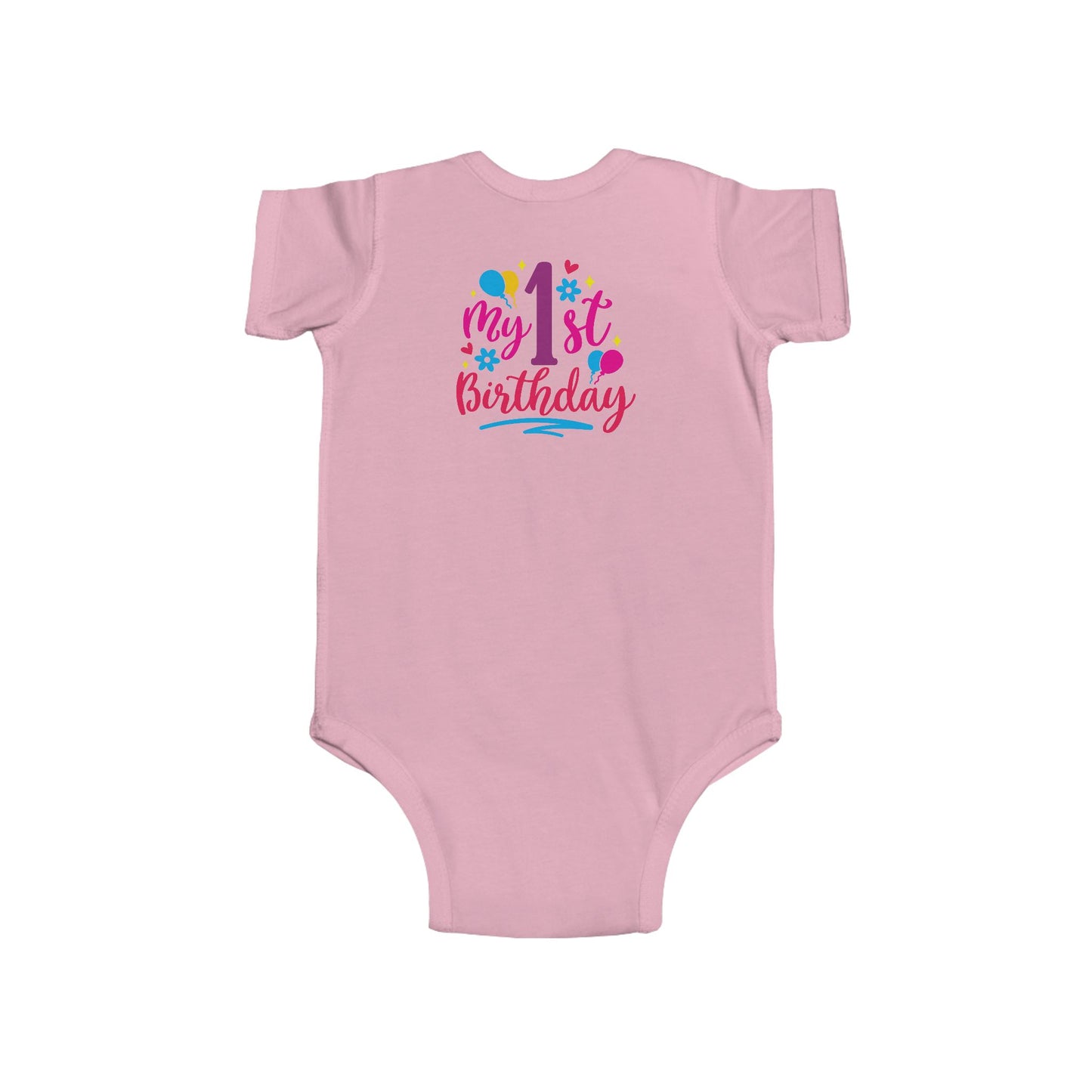 Baby Bodysuit — "My 1st Birthday" Colorful First Birthday Infant Onesie
