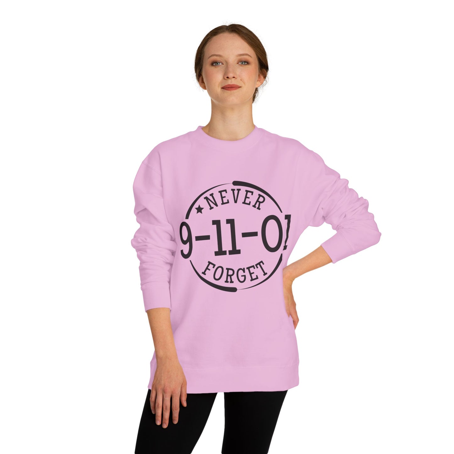 Sweatshirt — "Never Forget 9-11-01" Memorial Crewneck