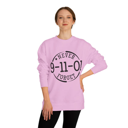 Sweatshirt — "Never Forget 9-11-01" Memorial Crewneck