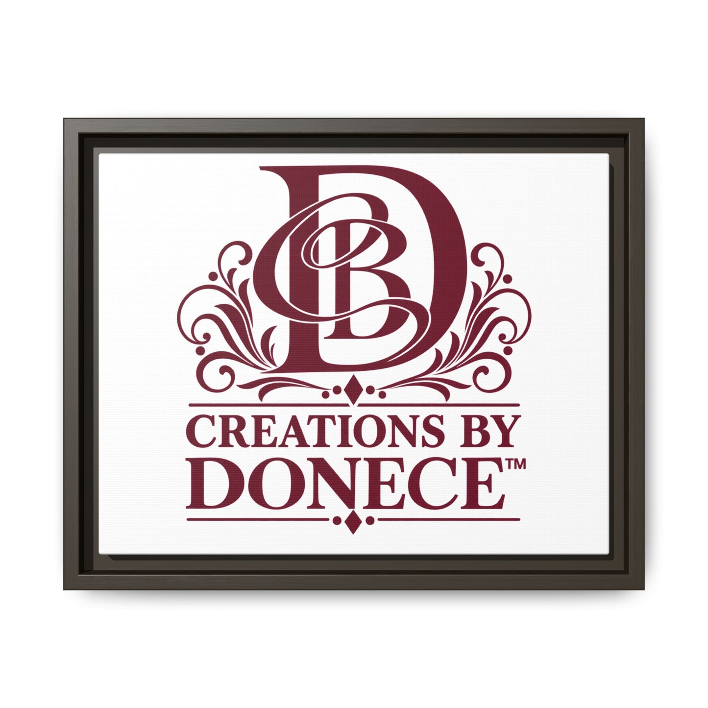 Framed Matte Canvas — Creations By Donece Logo Wall Art