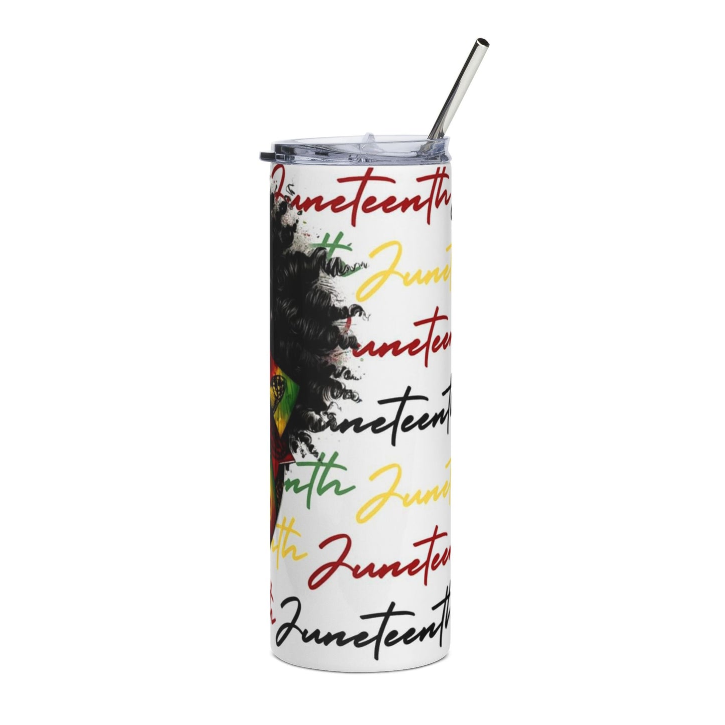 20oz Stainless Steel Tumbler — Afrocentric Woman with Rasta Sunglasses Travel Cup