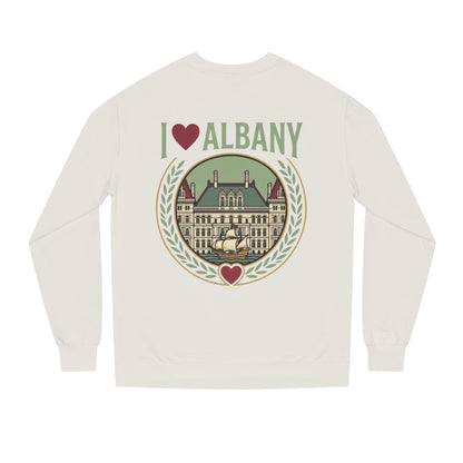 Albany Heart Crewneck Sweatshirt — I  Albany City Landmark Design