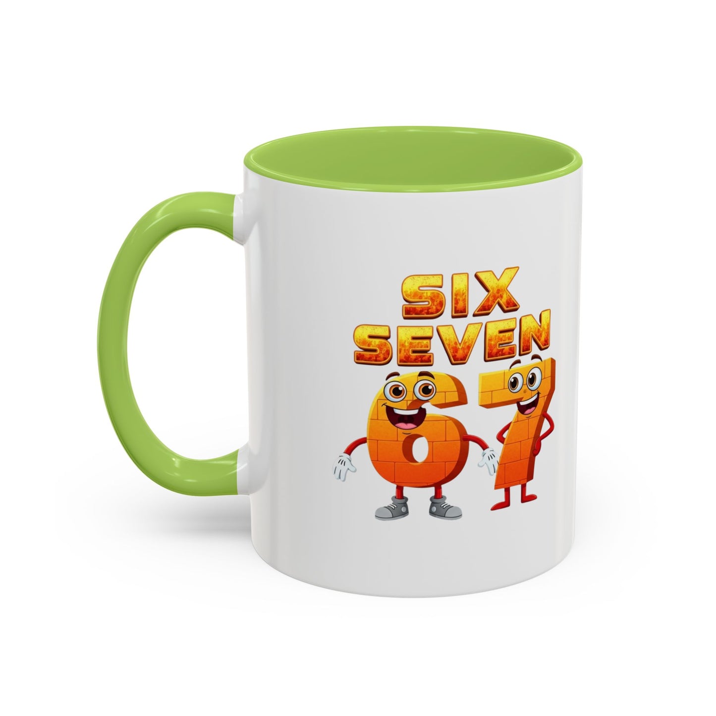 Six Seven Cartoon Number Coffee Mug - Fun Math Teacher Gift (11/15oz)