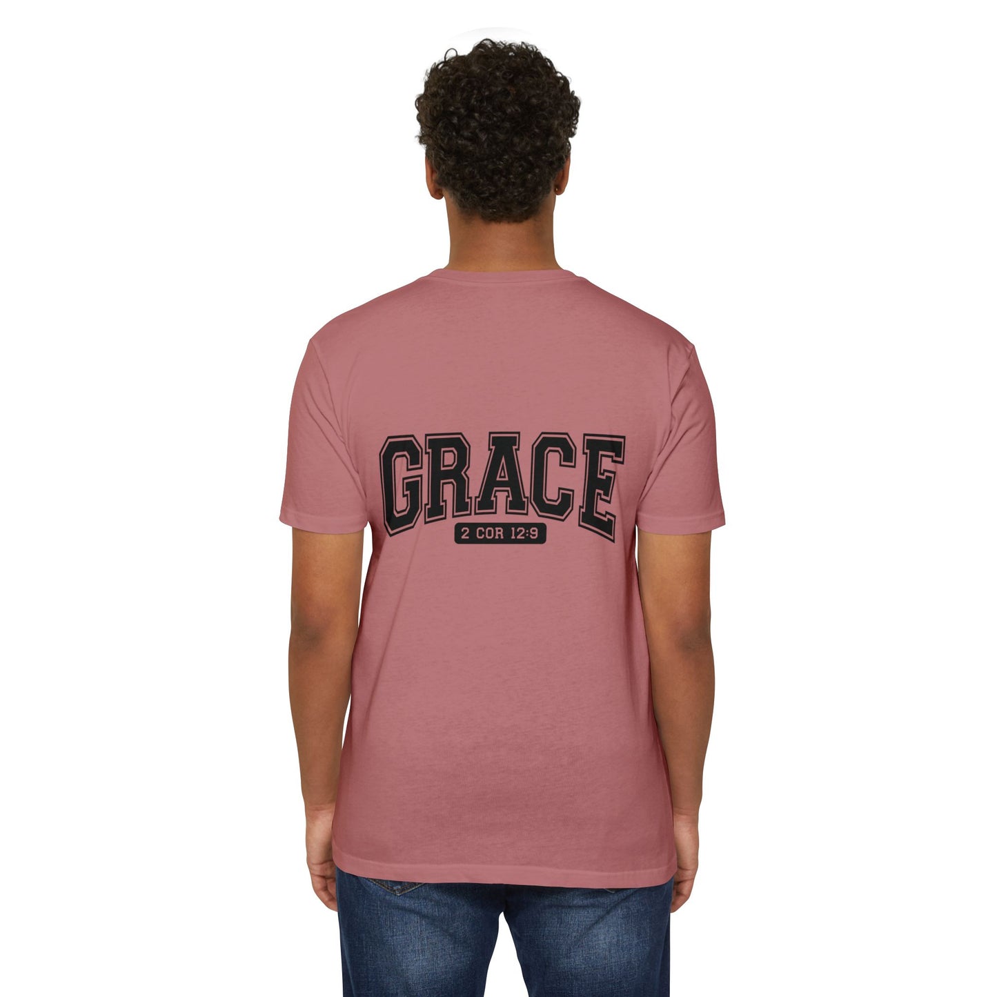Grace T-Shirt — Faith Graphic Tee ("GRACE" with 2 Cor 12:9)