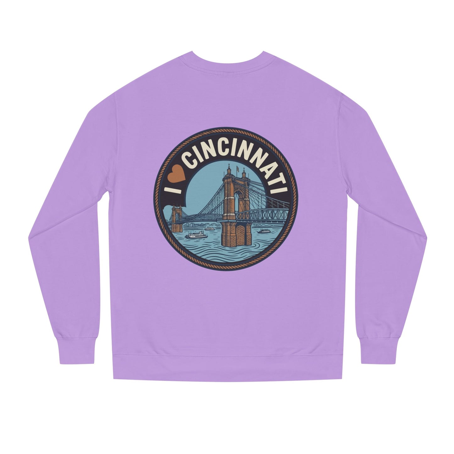 Cincinnati Bridge Crewneck Sweatshirt — I  Cincinnati Graphic