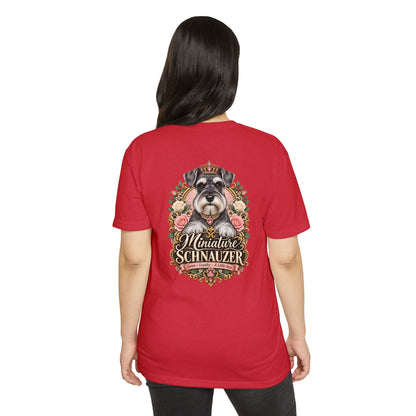 Miniature Schnauzer Floral Portrait T-Shirt