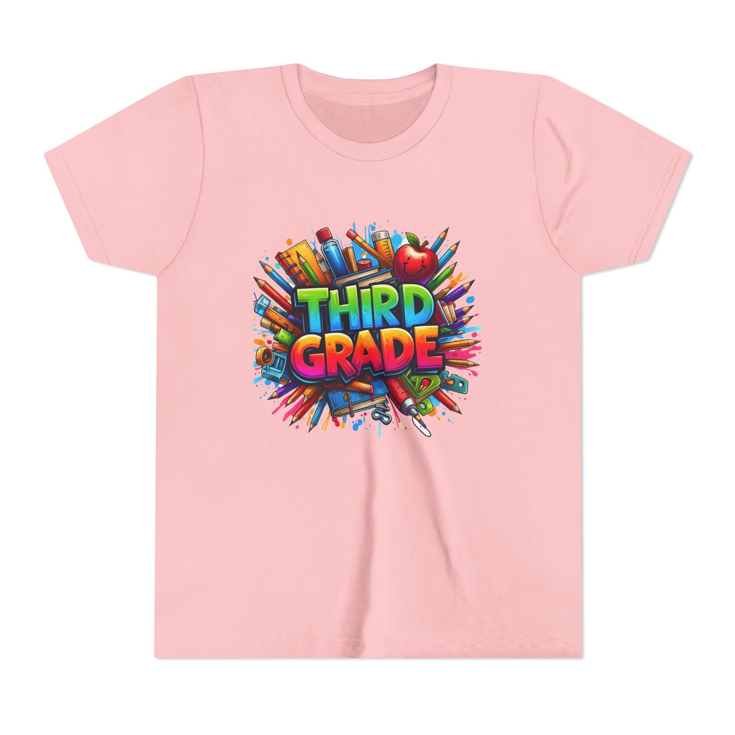 Third Grade Kids' T-Shirt – Colorful School Supplies Back-to-School Tee