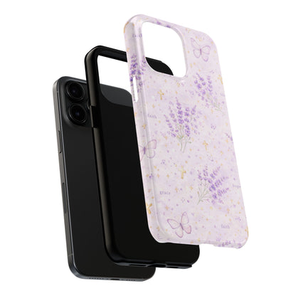Faith Grace Blessed Phone Case | Christian Floral iPhone Case