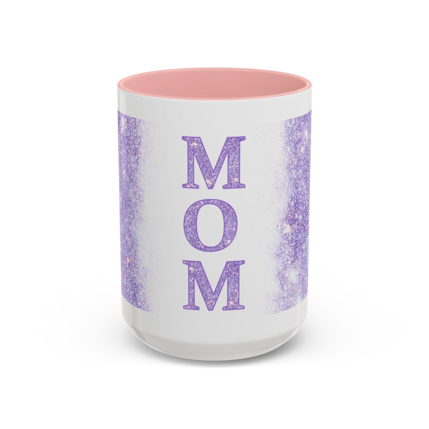 Mom Glitter Accent Coffee Mug – Purple Sparkle Mother's Day Gift (11/15oz)