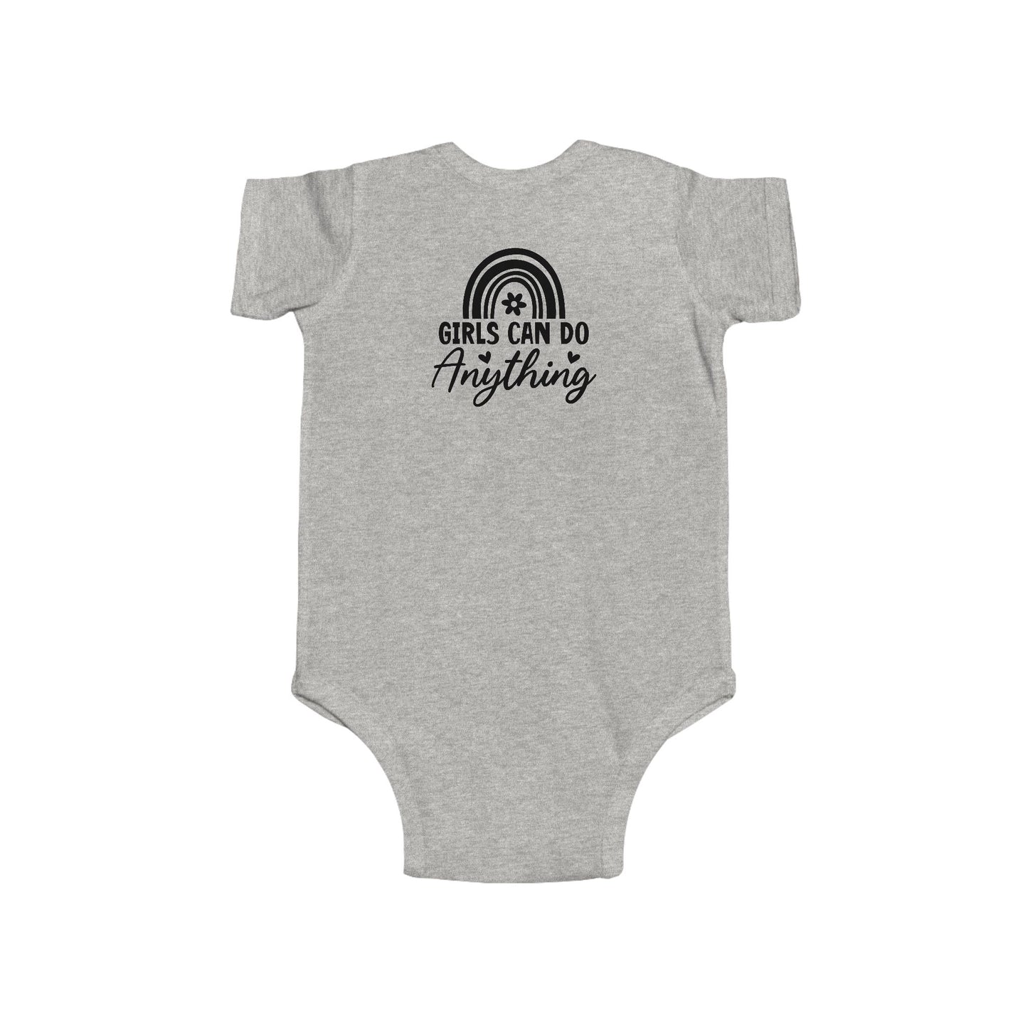 Infant Bodysuit - "Girls Can Do Anything" Rainbow Baby Onesie (Feminist Infant Gift)