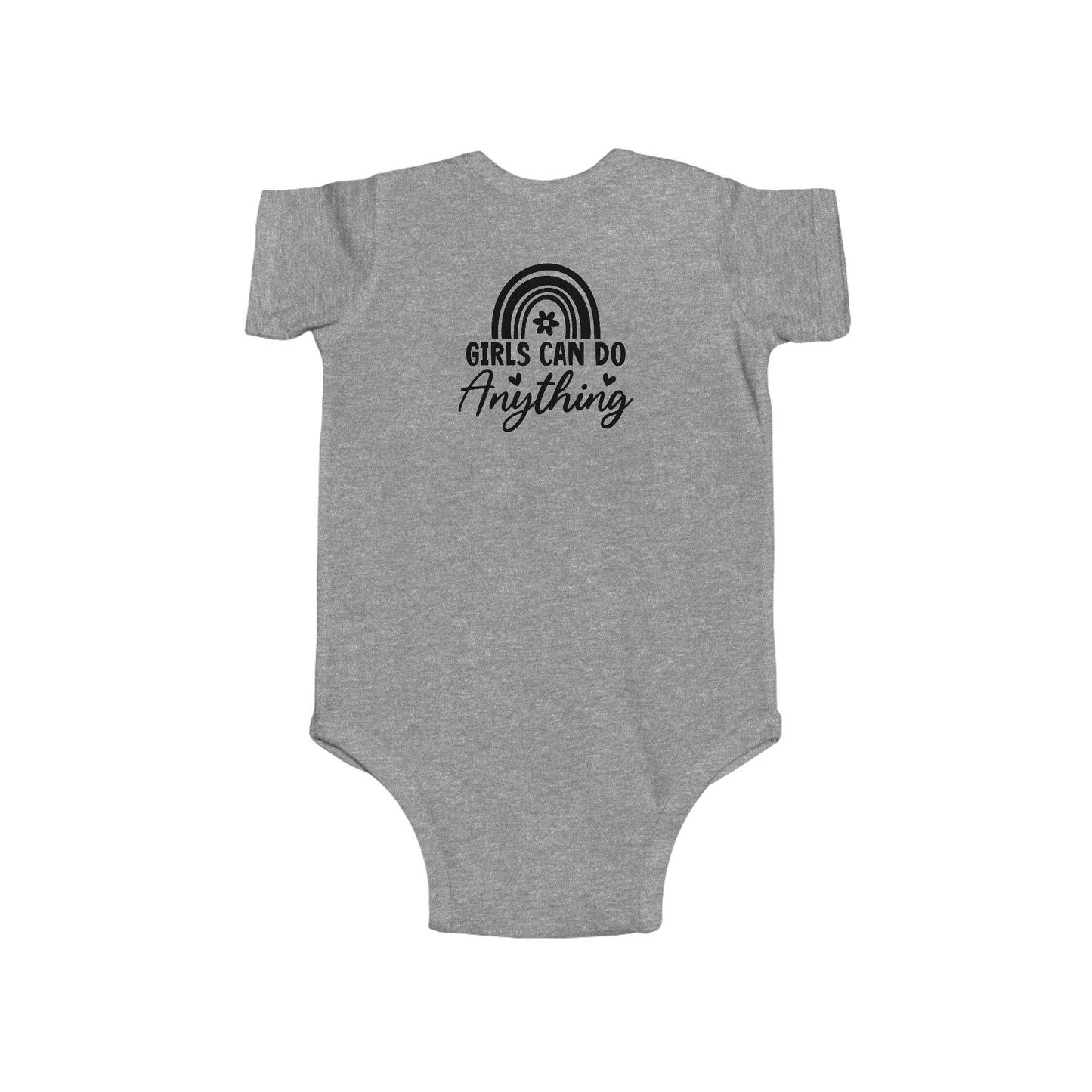 Infant Bodysuit - "Girls Can Do Anything" Rainbow Baby Onesie (Feminist Infant Gift)