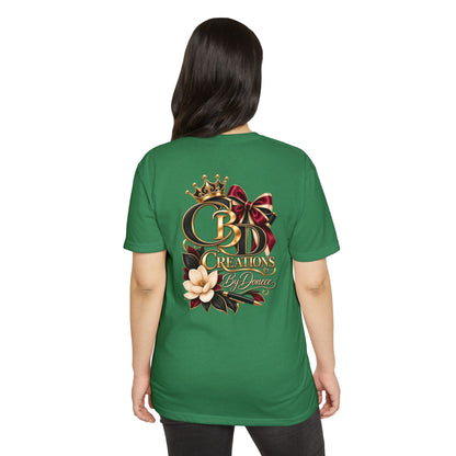 Graphic T-Shirt — "CBD Creations By Dawna" Gold Crown Floral Design