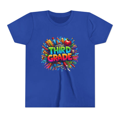 Third Grade Kids' T-Shirt – Colorful School Supplies Back-to-School Tee