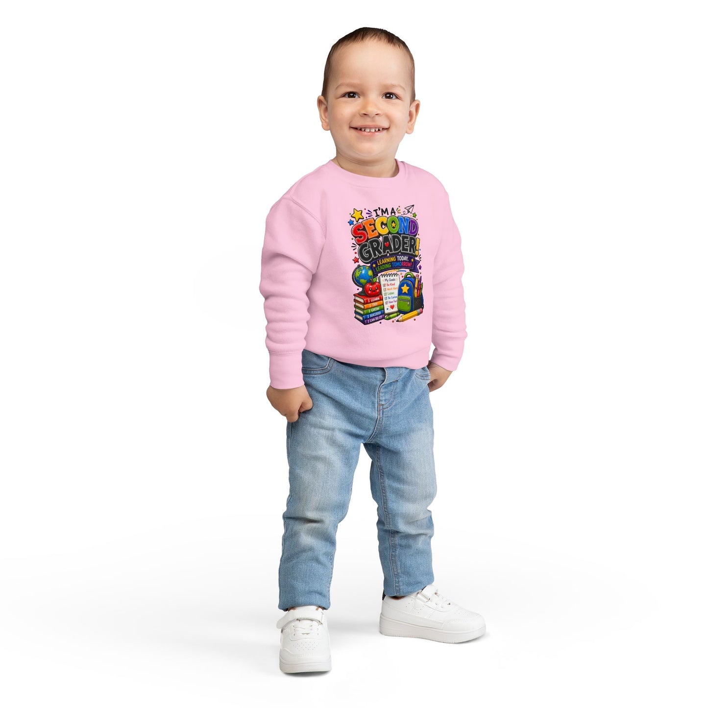 I'm a Second Grader Toddler Sweatshirt — Cute Back-to-School Kids Crewneck