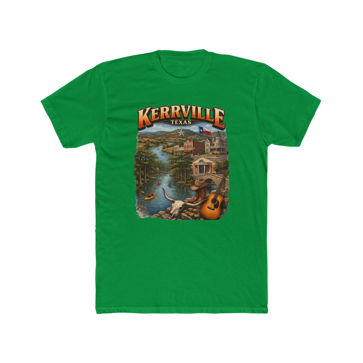 Kerrville Texas Scenic T-Shirt — Riverfront Guitar Vintage Travel Tee