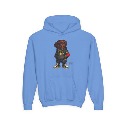 Youth Hoodie — 'Legacy' Streetwear Puppy Graphic Sweatshirt