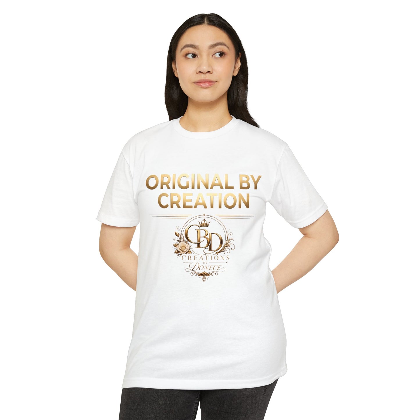 Original By Creation Logo T-Shirt — Gold Crest Designer Tee