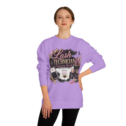 Lash Technician Crewneck Sweatshirt – Beauty Tools Graphic