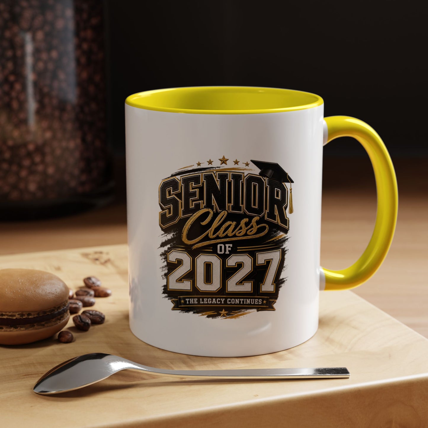 Senior Class of 2027 Accent Coffee Mug — Graduation Gift