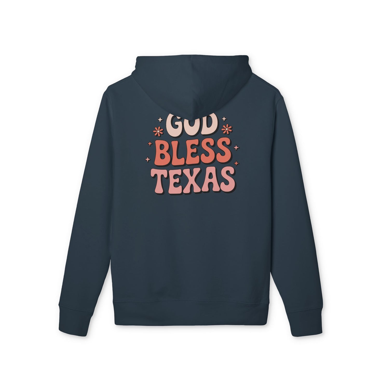 God Bless Texas Hoodie — Retro Floral Texas Pride Pullover