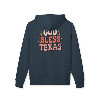 God Bless Texas Hoodie — Retro Floral Texas Pride Pullover