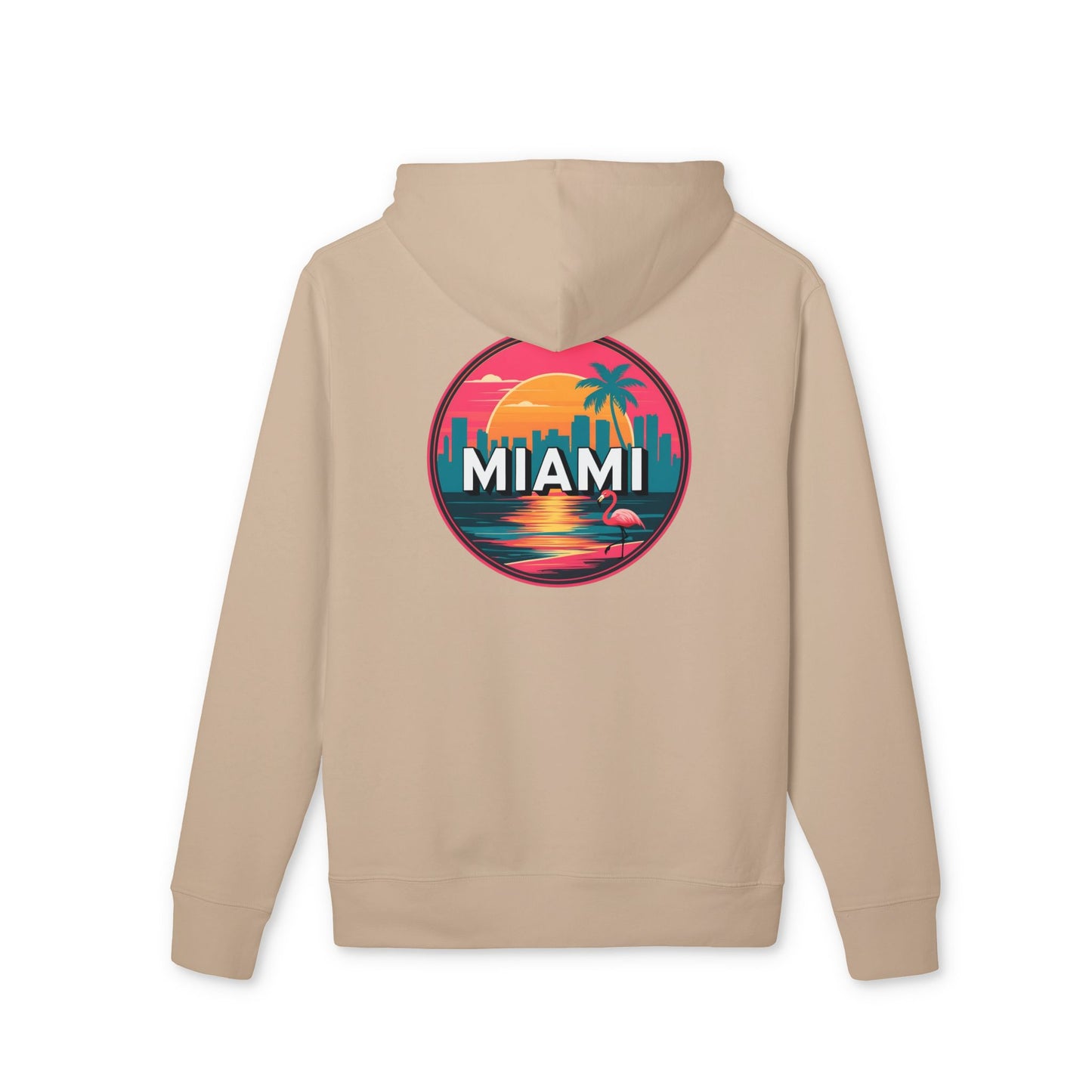 Miami Sunset Hoodie — Retro Palm Beach Graphic