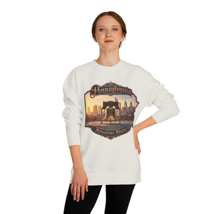 Pennsylvania Keystone State Sweatshirt — Liberty Bell & City Skyline Crewneck