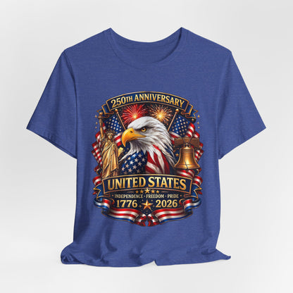 Independence 250th Eagle T-Shirt – United States 1776-2026 Centennial Graphic Tee