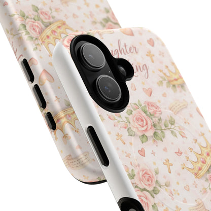 Daughter of the King Floral Phone Case — Tough Magnetic Protective Cover