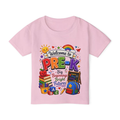 Welcome to Pre-K Toddler T‑Shirt — "Big Beginnings Bright Futures" Back‑to‑School Tee