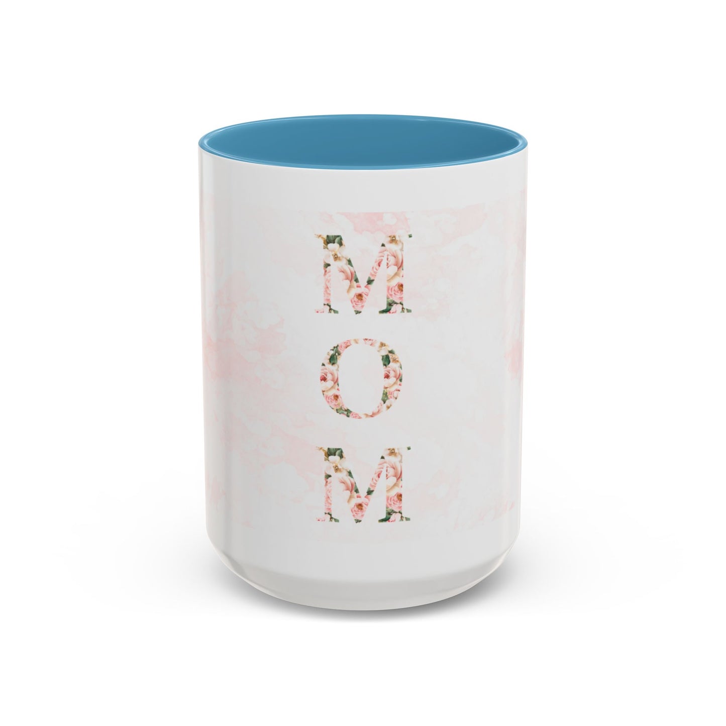 Mom Floral Accent Coffee Mug — Pink Roses Mother's Day Gift (11/15oz)