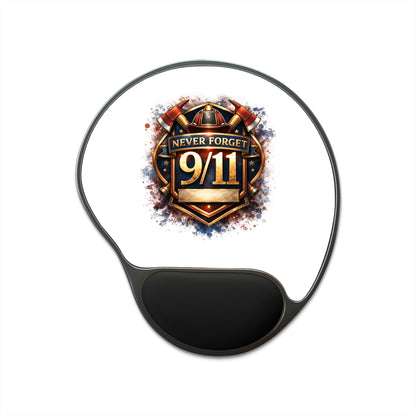 9/11 Never Forget Mouse Pad with Wrist Rest – Memorial Desk Mousepad for Veterans & First Responders