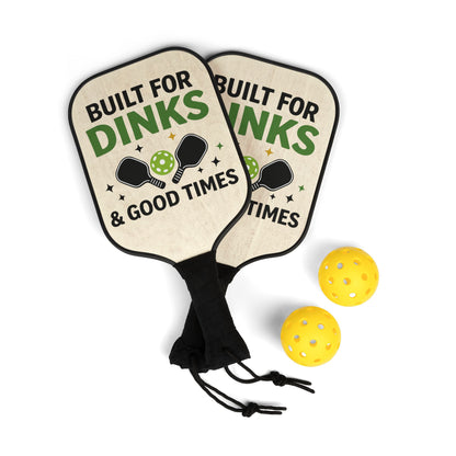 Pickleball Paddle Set — "Built for Dinks & Good Times" Lightweight Paddle Kit (2 Pack + Balls)