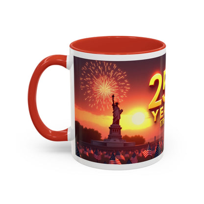 250 Years 1776–2026 Eagle Coffee Mug — Patriotic Anniversary 250th USA Celebration