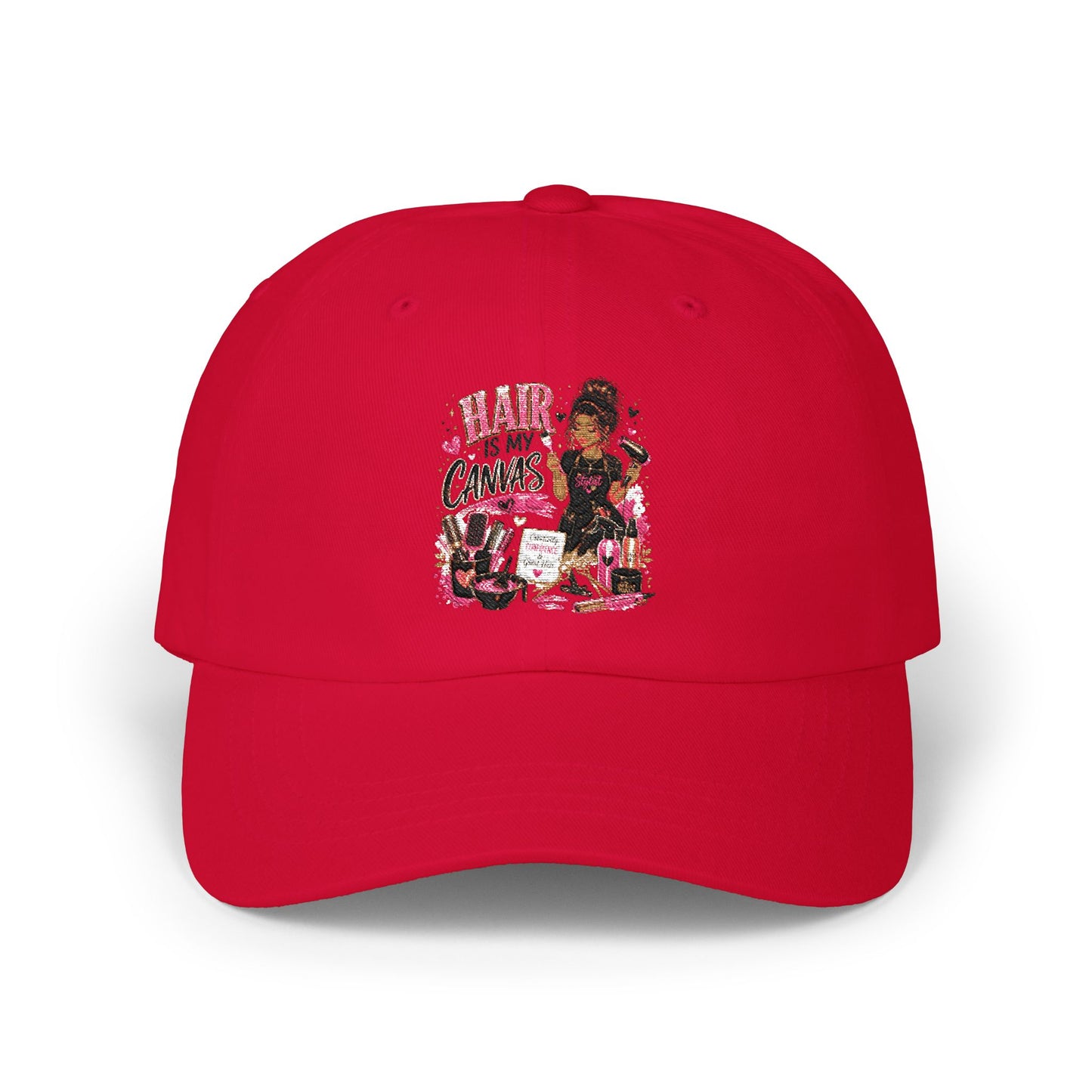 Dad Cap — Afro Girl 'Art Is My Canvas' Graphic Baseball Hat