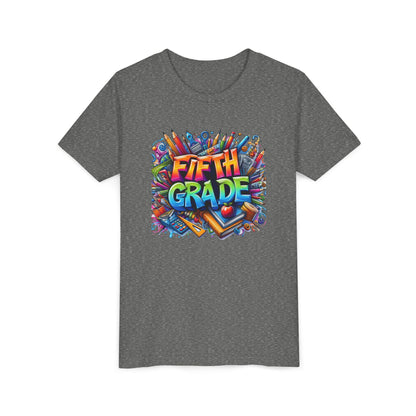Fifth Grade Kid's Tee - Colorful School Supplies Back to School T-Shirt
