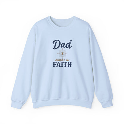 Dad Guided by Faith Crewneck Sweatshirt