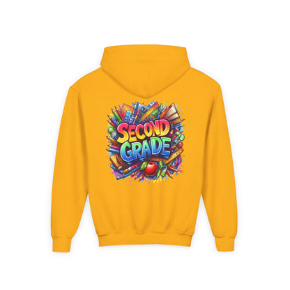 Second Grade Kids Hoodie — Colorful School Day Pullover