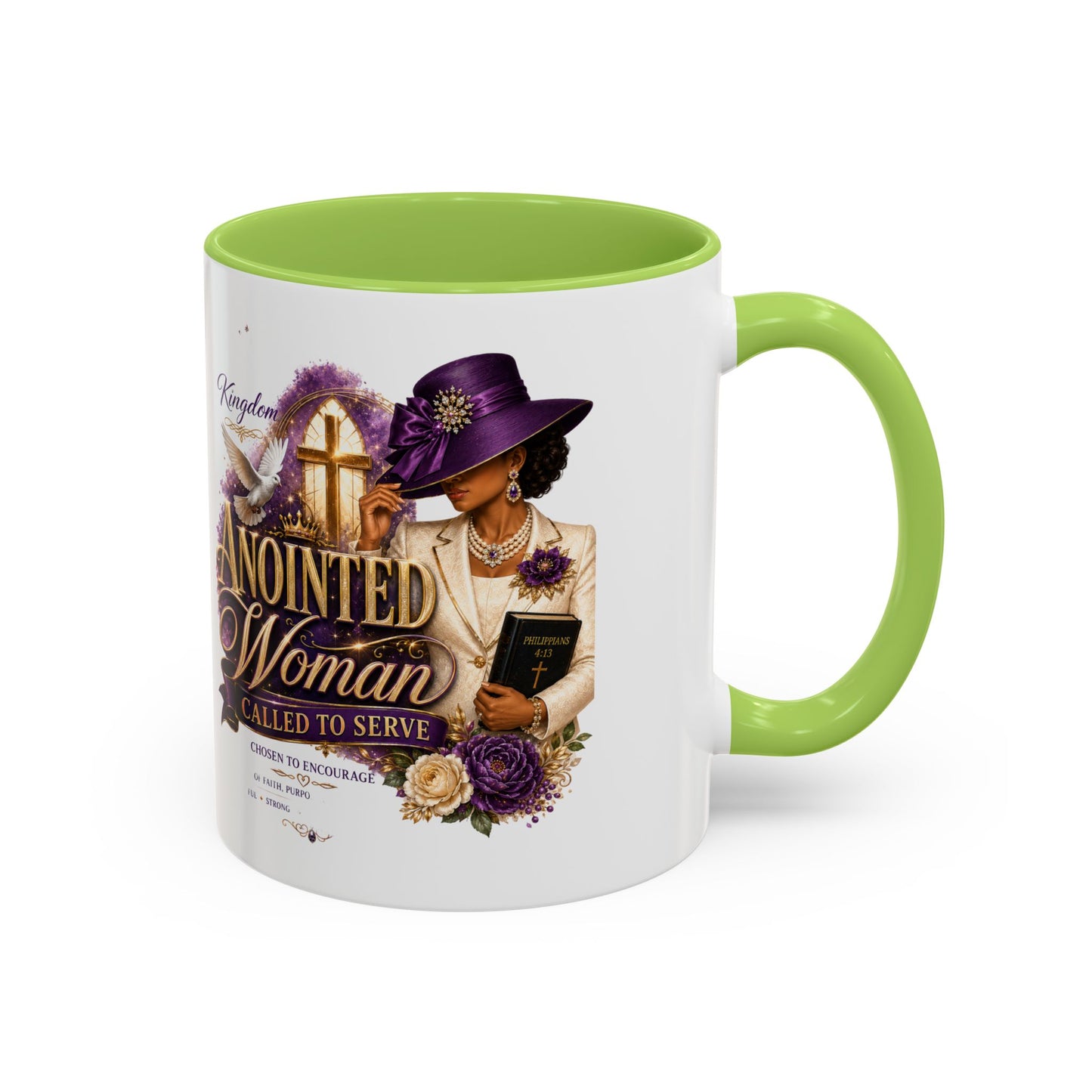 Anointed Woman Coffee Mug — Faithful, Called to Serve Accent Mug (11/15oz)