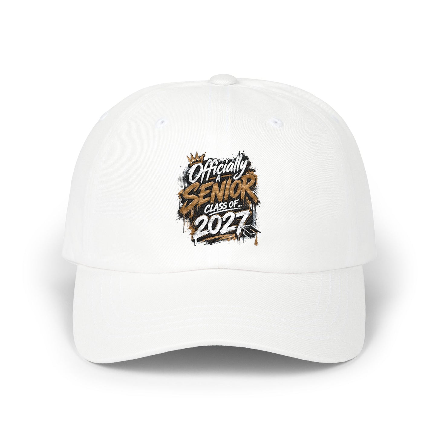 Senior Since 2024 Dad Cap – White Embroidered Graduation Baseball Hat
