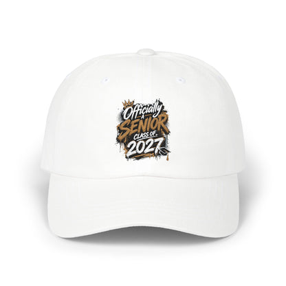 Senior Since 2024 Dad Cap – White Embroidered Graduation Baseball Hat