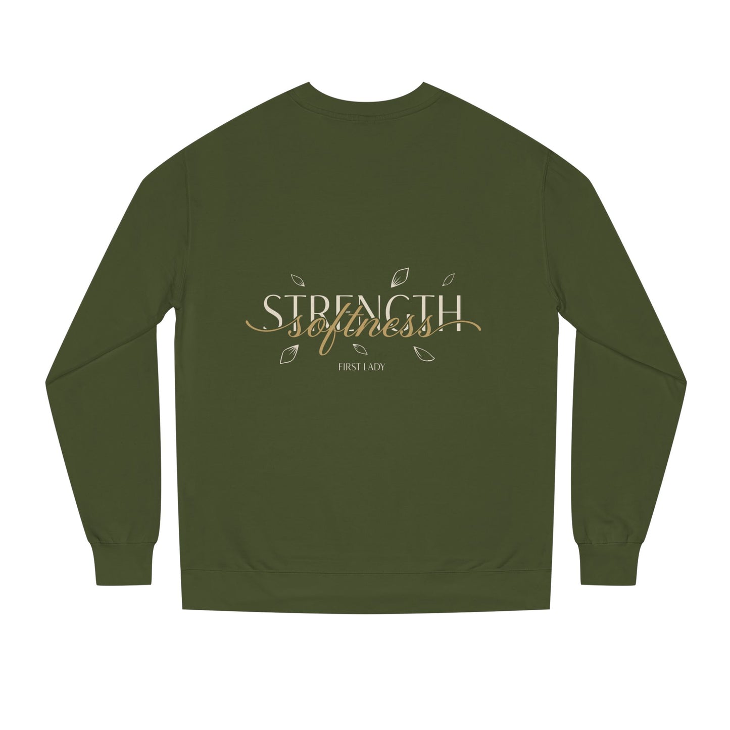 Strength & Softness Sweatshirt — Inspirational Christian Crewneck (Psalm 46:1)