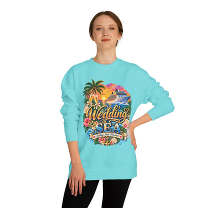 Cruise Wedding Sweatshirt — "Wedding at Sea" Tropical Cruise Crewneck