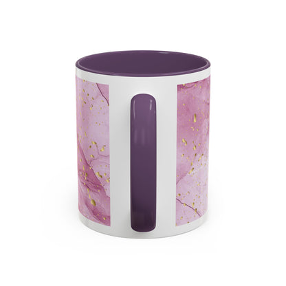 Mom Definition Accent Coffee Mug – Inspirational Pink Marble Mother’s Day Gift (11/15oz)