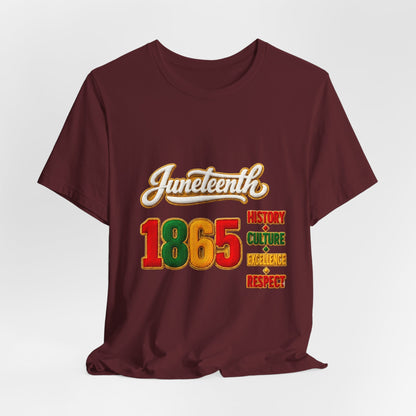 Juneteenth 1865 Tee — History • Culture • Excellence • Respect T-Shirt