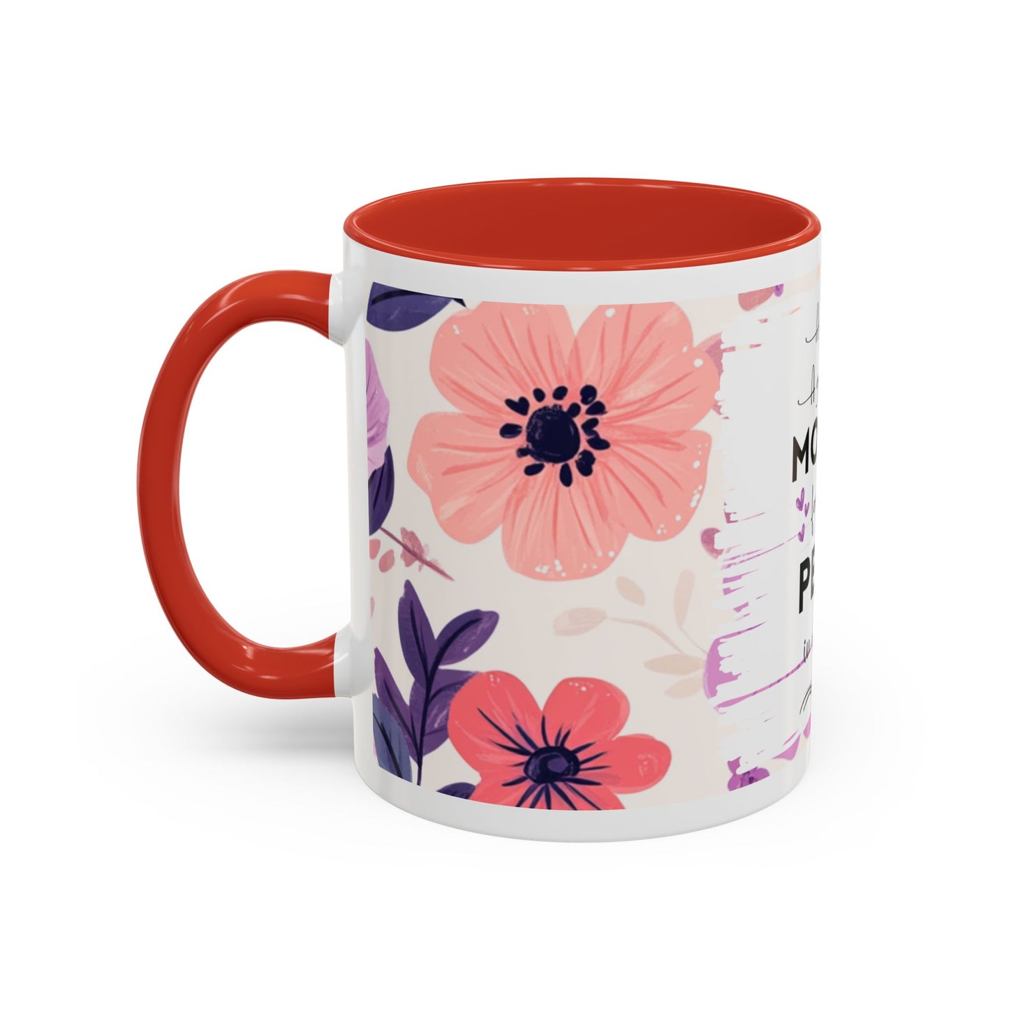 Mother Peace Floral Coffee Mug — "A quiet light, a guiding hand..." Memorial Tribute Mug