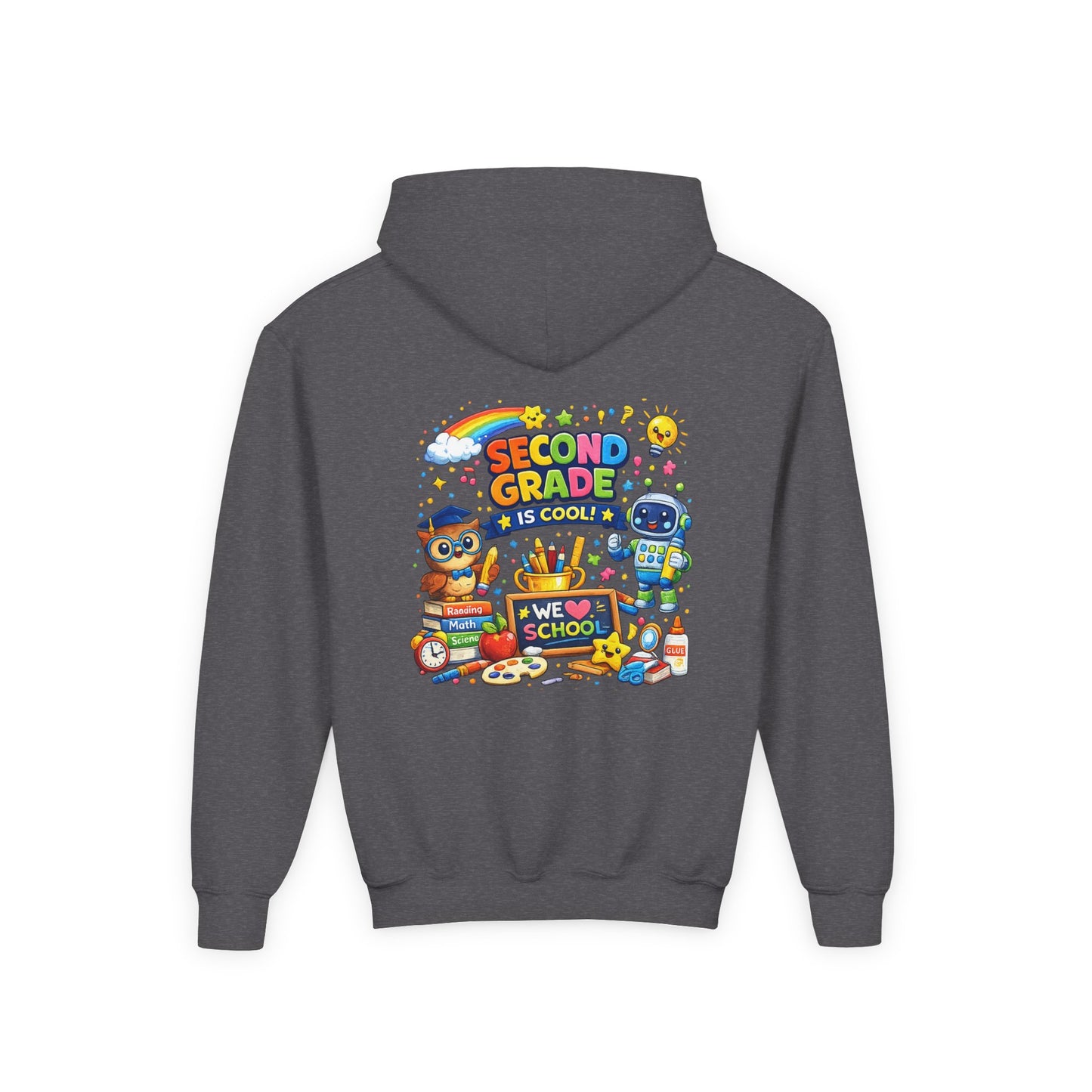 Second Grade Hoodie — 'Second Grade Is Cool' Kids Back-to-School Sweatshirt