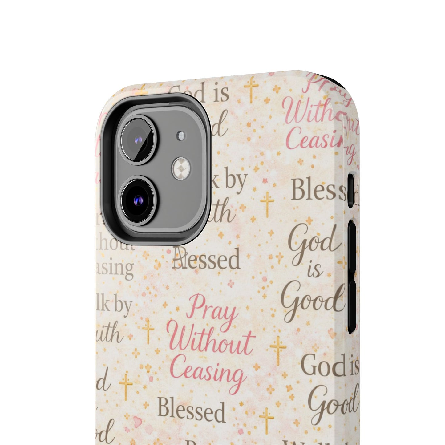 Pray Without Ceasing Phone Case | Christian floral iPhone Case